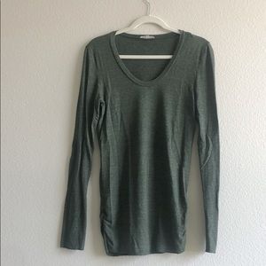 Aritzia Community Green Scoop Neck Top